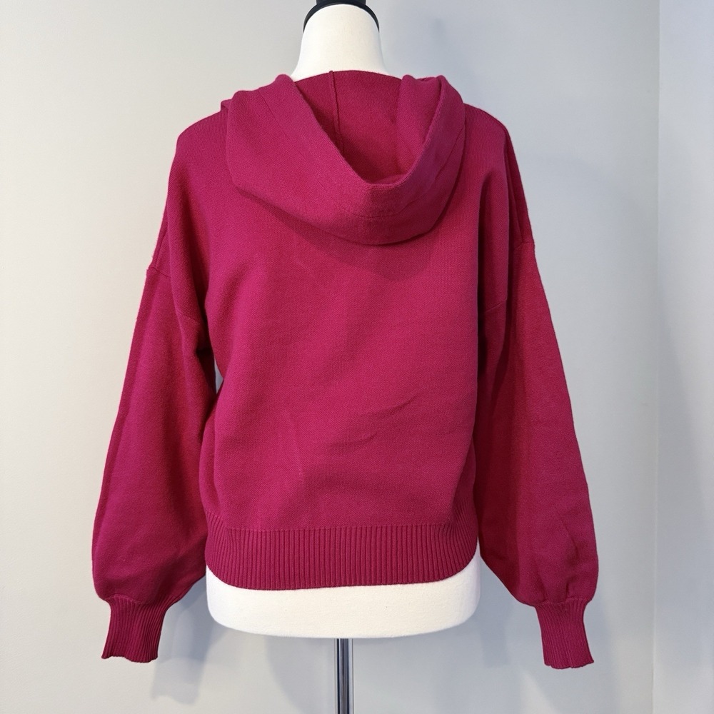 Philosophy Republic Clothing Cardinal Red Lace-Up Hoodie Sweater Women's Small - Picture 2 of 12